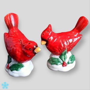 Cosmos Gifts Cardinal Birds Salt & Pepper Shakers Set Ceramic 3in Holiday